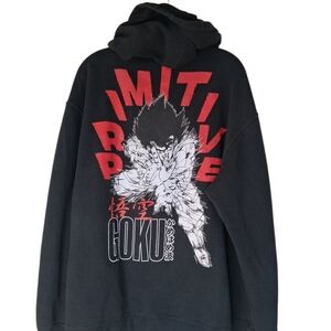 Dragonball Z x Primitive Goku Mens Graphic Hoodie Full - Zip Size XL Black/Red